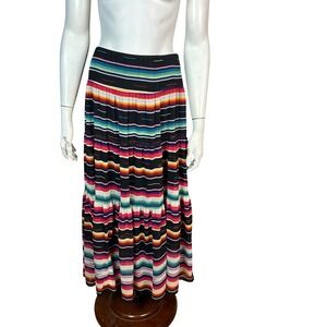 Lauren Ralph Lauren Maxi Skirt Size 8 Serape Blanket-Stripe Western Boho Rodeo